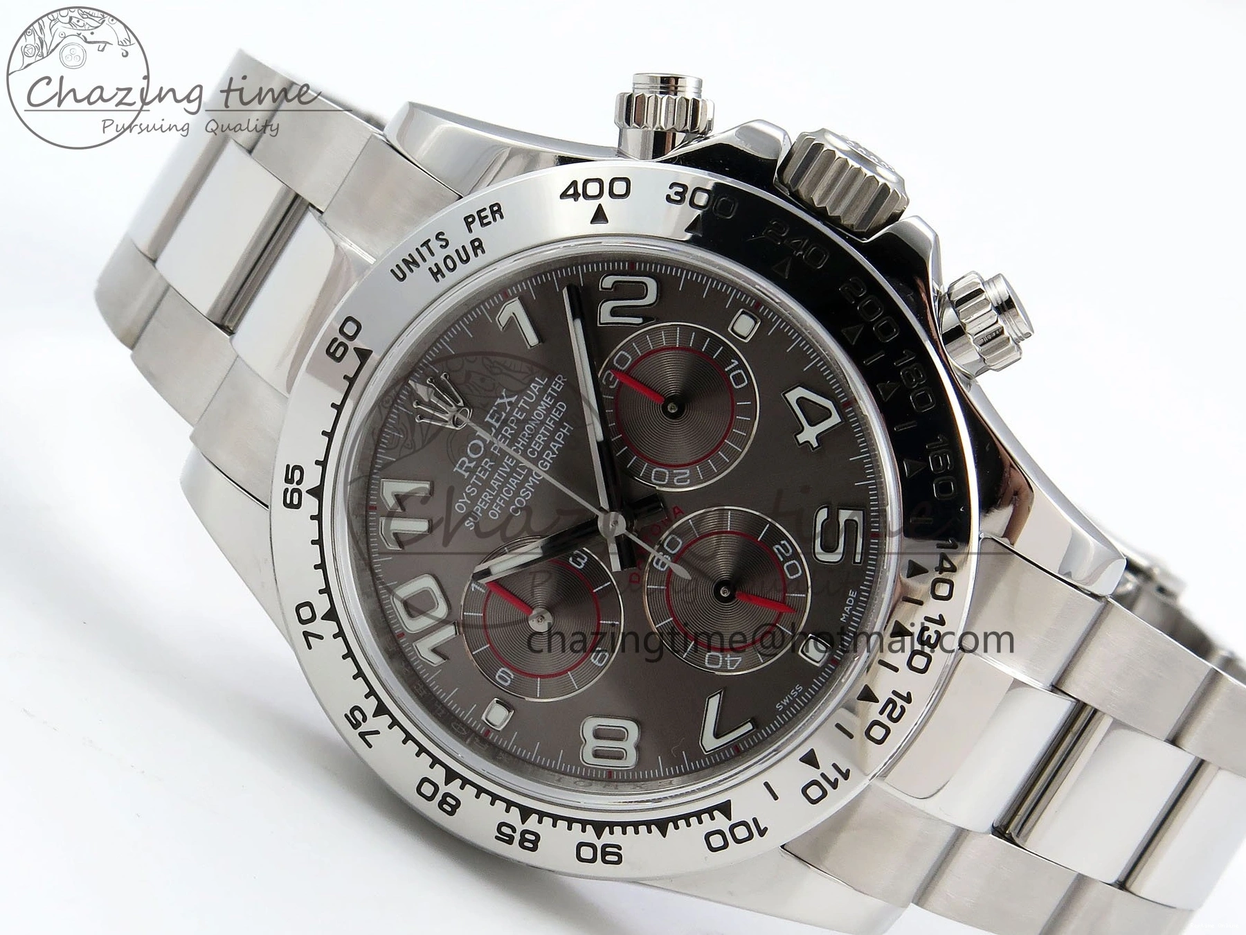 0209 Daytona 116509 QF 1:1 Best Edition Gray Numeral Dial on SS Bracelet SH4130 V3 (Gain Weight) MoistureWicking 1618